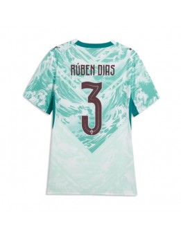 Billige Portugal Ruben Dias #3 Bortedrakt Dame VM 2026 Kortermet Billige Portugal Ruben Dias #3 Bortedrakt Dame VM 2026 Kortermet